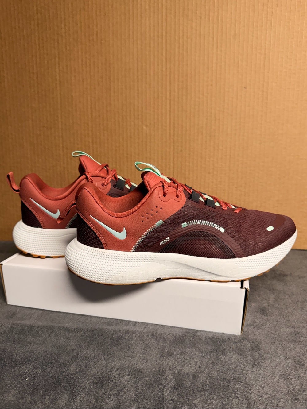 Nike Women's Running Shoes - Burgundy, Coral & Mint Accents - Picture 3 of 8